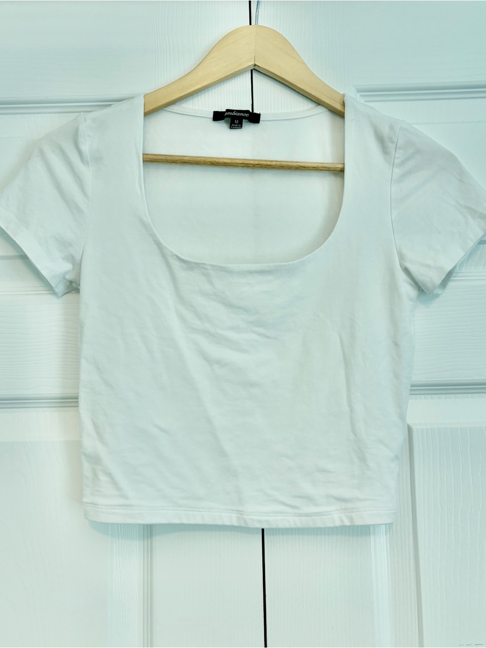 Ambiance White Scoop Neck Top